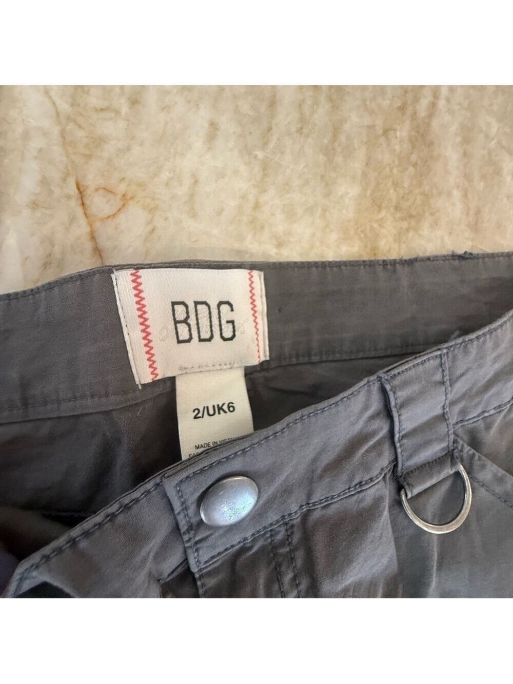 BDG Harper Moto Gray Boot Cut cargo accent Pants urban outfitters - Picture 7 of 13